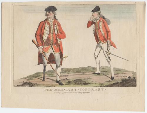 The military contrast, print from 1773. Source: Eighteenth-Century Fiction Tumblr