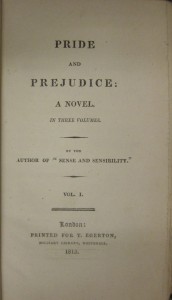 Pride and Prejudice, First Edition. Z. Smith Reynolds Library, Wake Forest University
