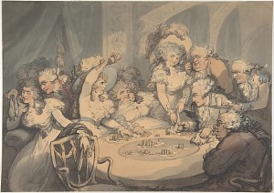 A Gaming Table at Devonshire House. Thomas Rowlandson (1791). The Metropolitan Museum of Art, Harris Brisbane Dick Fund, 1941.