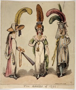 The Graces of 1794. Issac Cruikshank. British Museum.